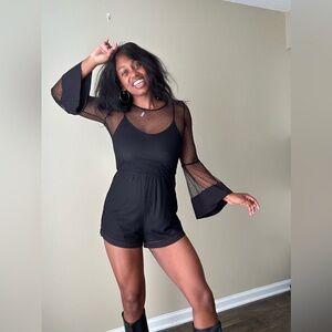 MinkPink Barroco Spotty Mesh Playsuit Size Medium